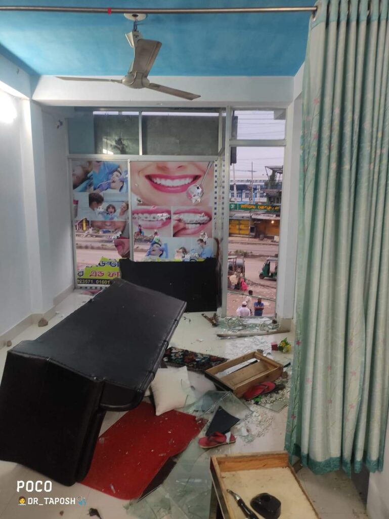 A Hindu Doctor Tapash Sarker’s Clinic Was Looted And Vandalized