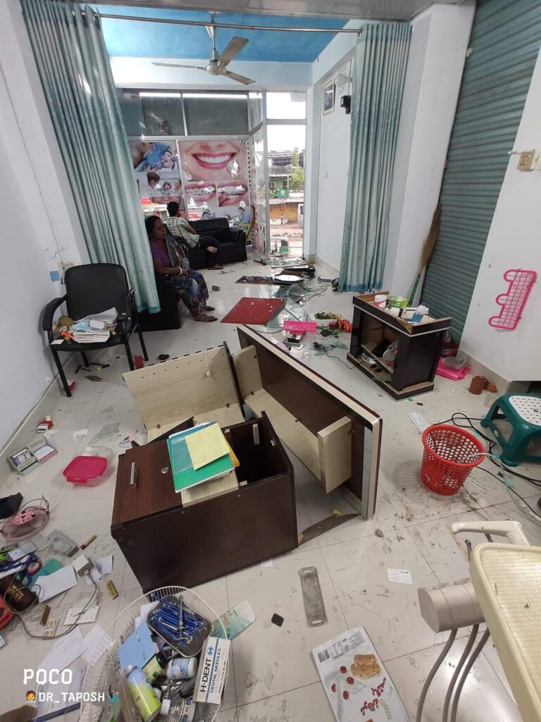 A Hindu Doctor Tapash Sarker’s Clinic Was Looted And Vandalized
