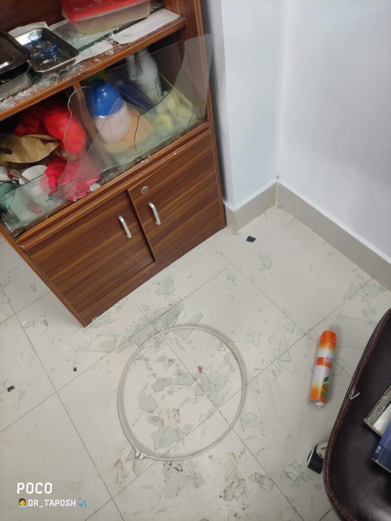 A Hindu Doctor Tapash Sarker’s Clinic Was Looted And Vandalized