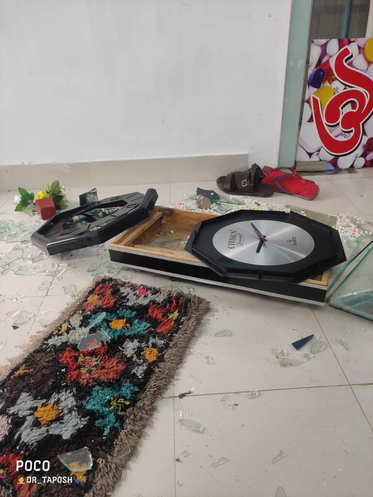 A Hindu Doctor Tapash Sarker’s Clinic Was Looted And Vandalized