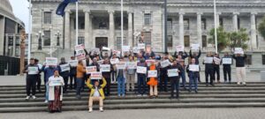 Protest In Willington, New Zeeland Against Bangladesh Hindu Genocide